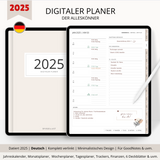 Digitaler Planer 2025 - PDF mit Hyperlinks